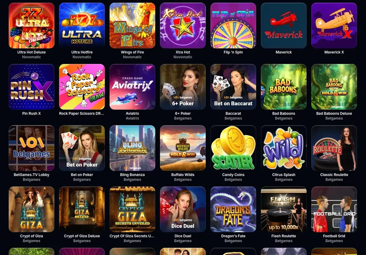 Ragnaro Mobile App Casino Spiele Übersicht